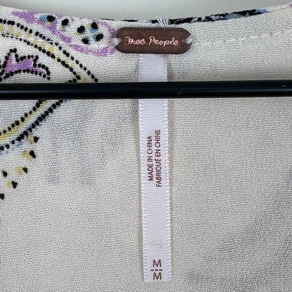 Free People Girl Talk Tunic Top Blouse Shirt Oversized Slouchy Bohemian 90s Y2K - Picture 6 of 10